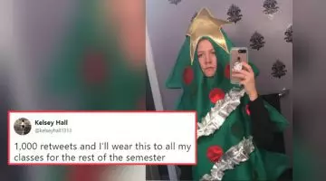 Student Has To Wear a Christmas Tree Costume the Whole School Year